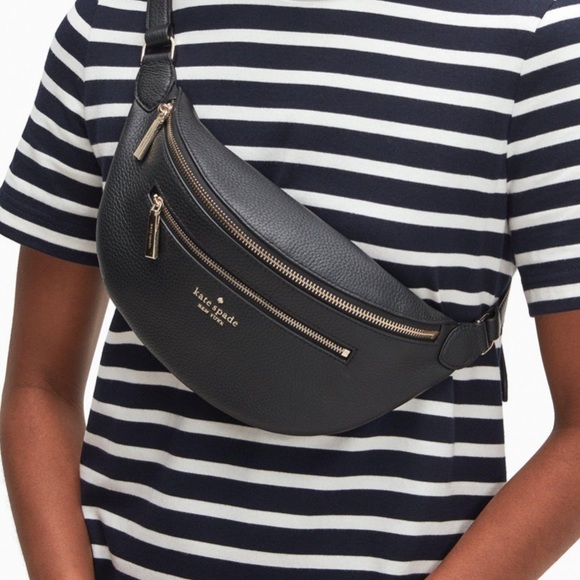 MAKE AN OFFER Kate Spade Leila Fanny Belt Bag Black (001) New Retails $299